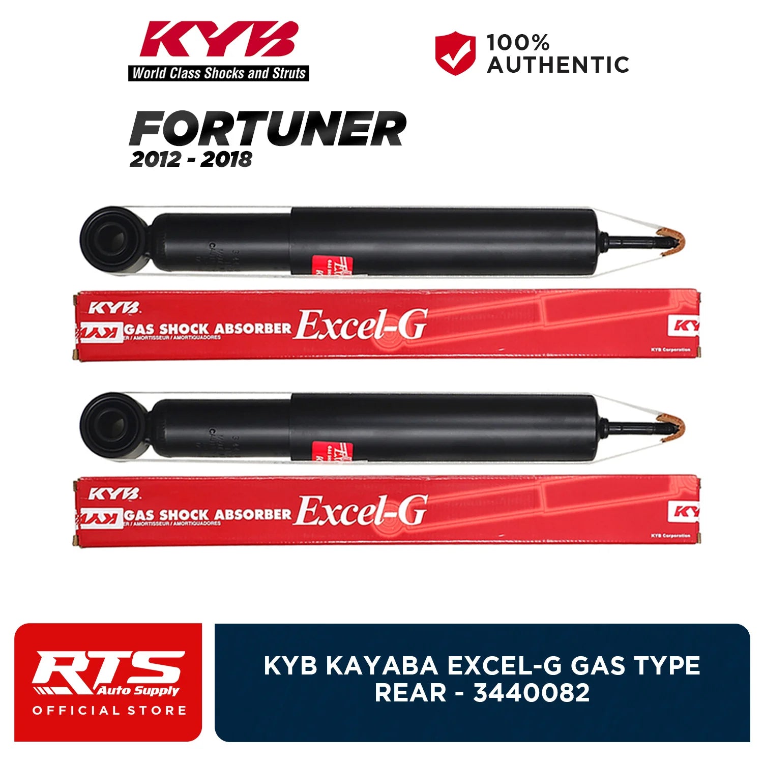 KYB Performance Shocks – Toyota Fortuner (2018–2026)