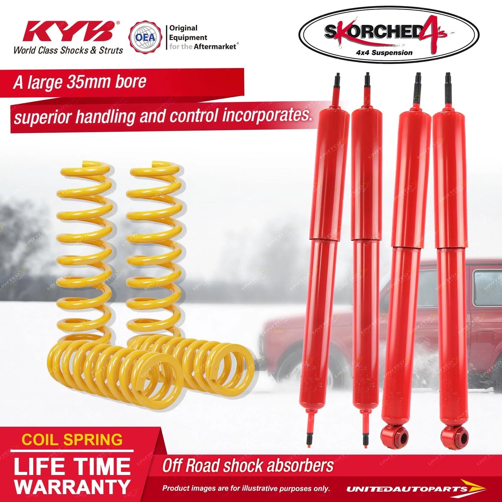 KYB Scorched4 Performance Shocks – Toyota Land Cruiser 80 / 105 Series