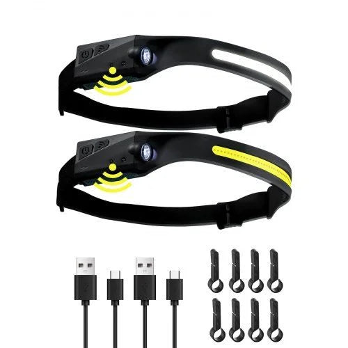 Rechargeable LED Headlamp with Smart Sensor – Motion Control